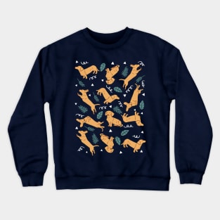 Dachshund Pattern Crewneck Sweatshirt